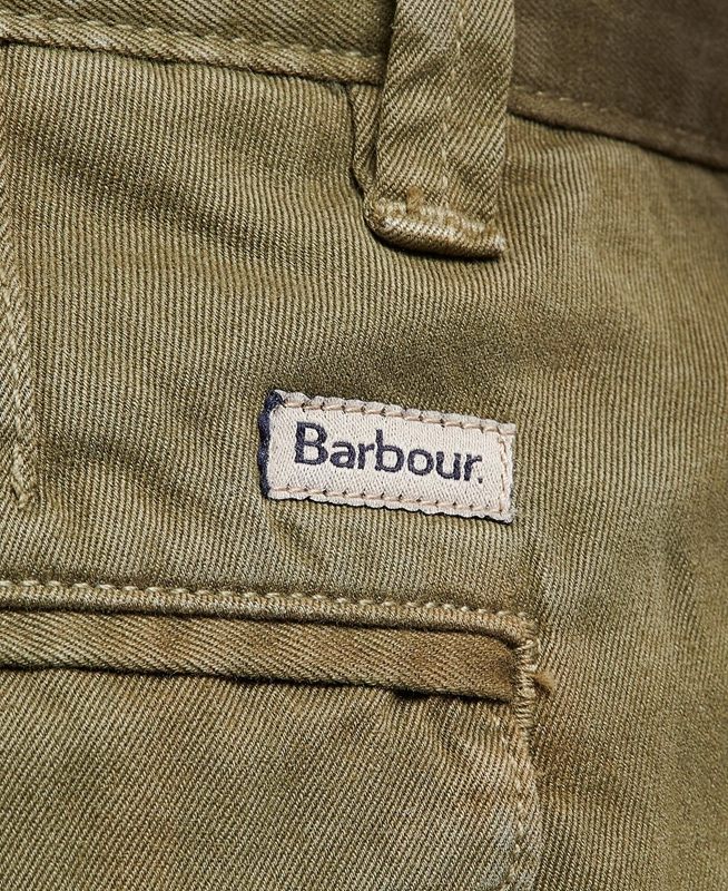 Pantalon Barbour Neuston Twill Hombre Verde | 372405-RBH