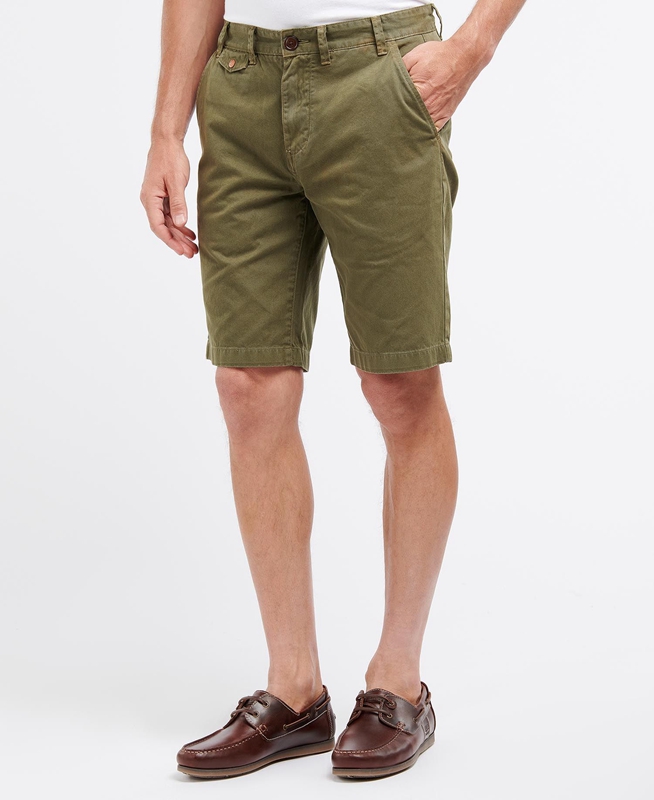 Pantalon Barbour Neuston Twill Hombre Verde | 372405-RBH