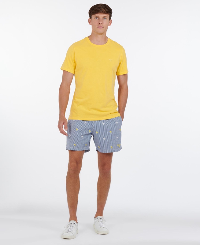 Pantalon Barbour Palm Stripe Swim Hombre Azul Marino | 489607-QZK