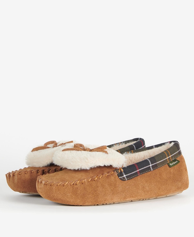Pantuflas Barbour Darcie Mujer Beige | 751683-AYV