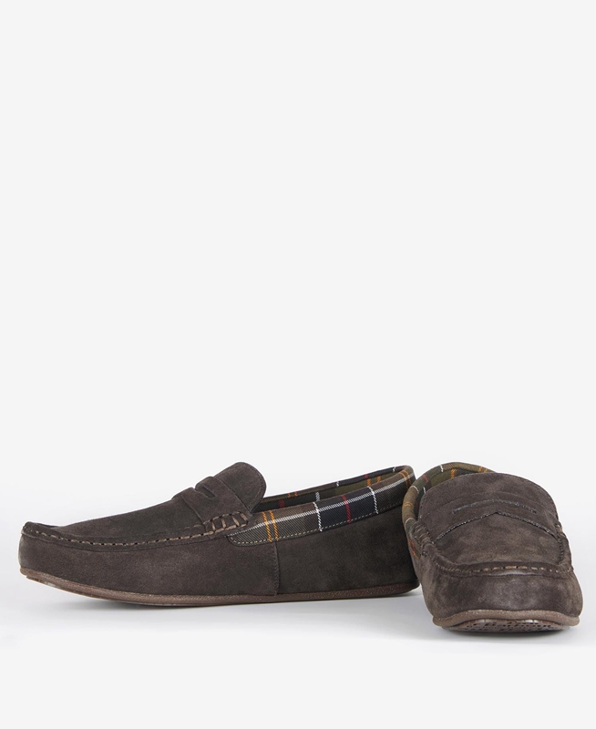 Pantuflas Barbour Porterfield Hombre Marrones | 014265-CRB