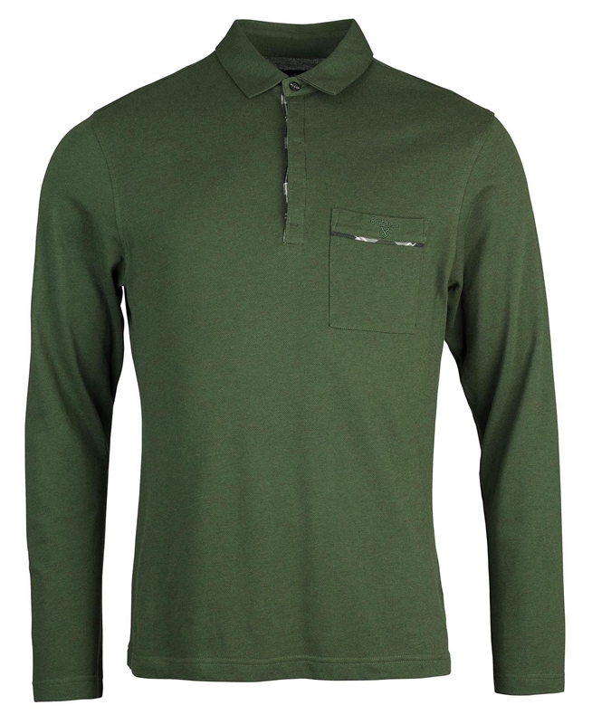 Polo shirts Barbour Adie Long Sleeve Hombre Verde | 937162-STE