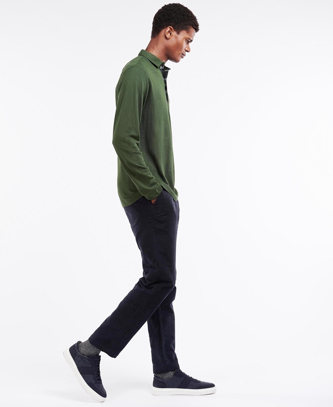 Polo shirts Barbour Adie Long Sleeve Hombre Verde | 937162-STE