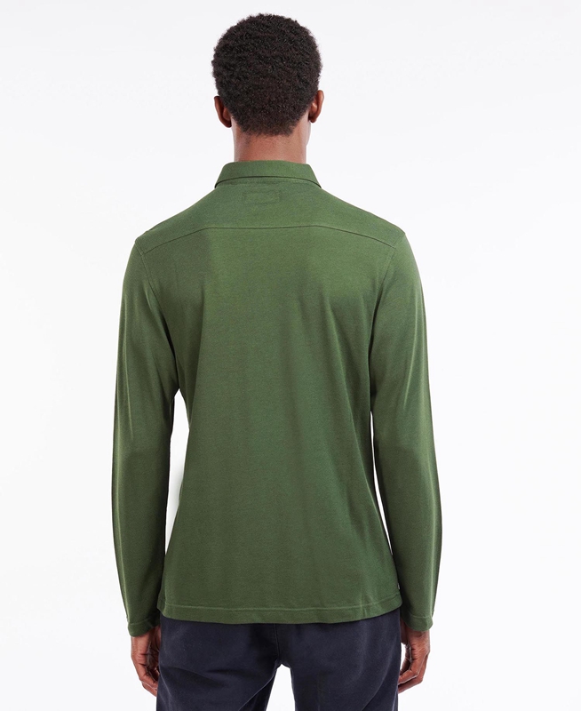 Polo shirts Barbour Adie Long Sleeve Hombre Verde | 937162-STE