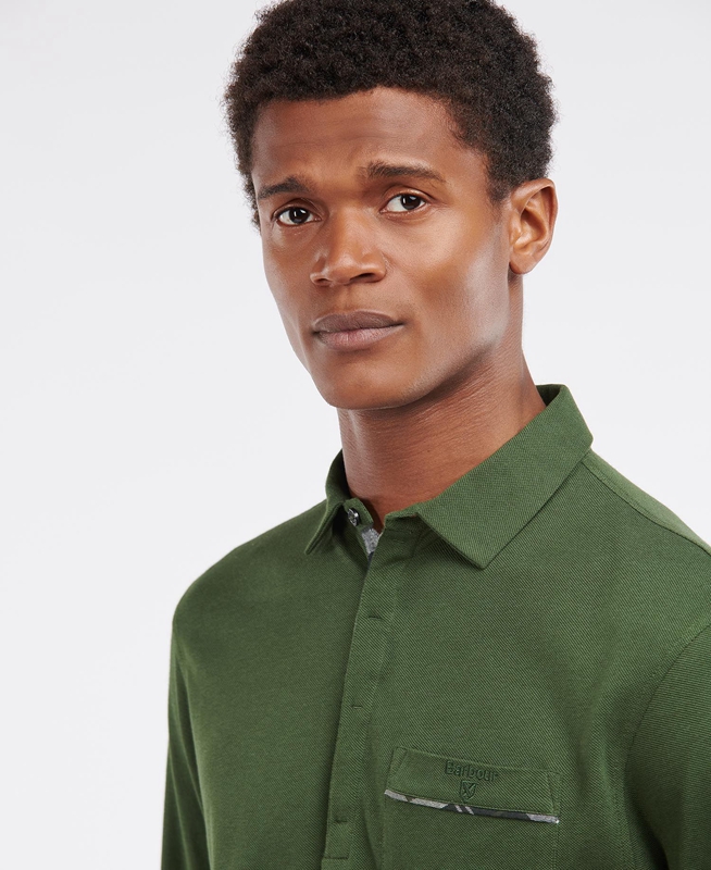 Polo shirts Barbour Adie Long Sleeve Hombre Verde | 937162-STE