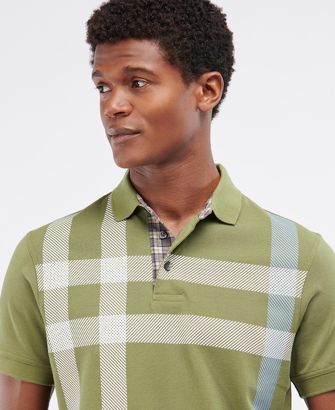 Polo shirts Barbour Blaine Hombre Verde | 683740-LUF