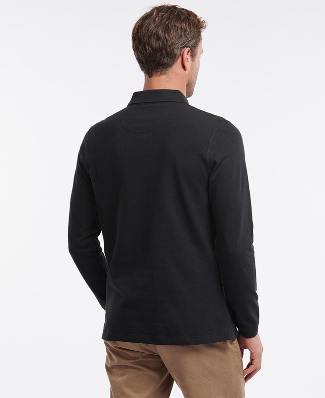 Polo shirts Barbour Essential Langarmshirt Sports Hombre Negras | 378120-QOK