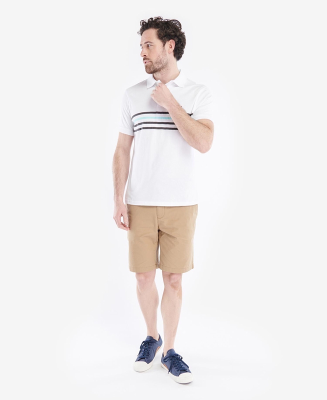 Polo shirts Barbour Silsden Hombre Blancas | 418760-TXF