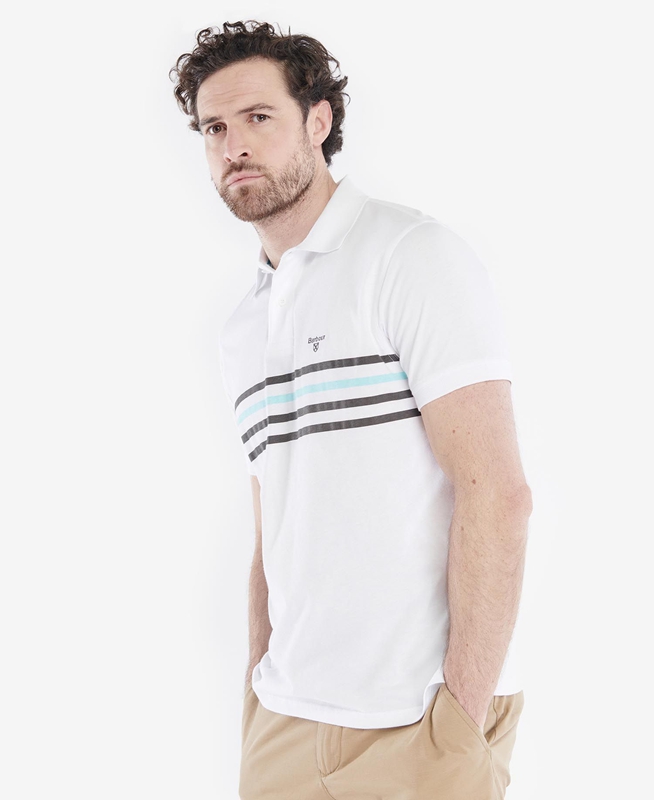 Polo shirts Barbour Silsden Hombre Blancas | 418760-TXF