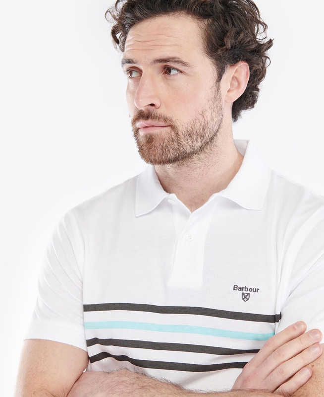 Polo shirts Barbour Silsden Hombre Blancas | 418760-TXF