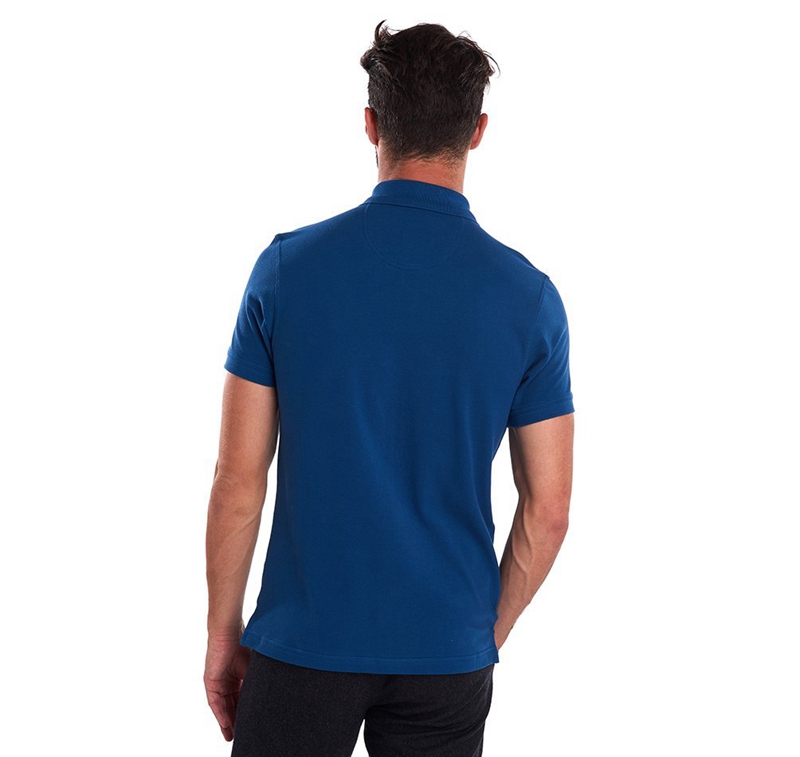 Polo shirts Barbour Tartanshirt Pique Hombre Azules | 195073-COF