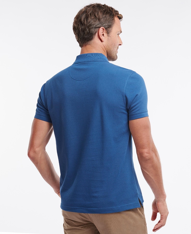 Polo shirts Barbour Tartanshirt Pique Hombre Azules | 195073-COF