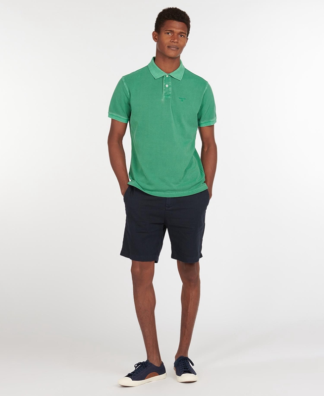 Polo shirts Barbour Washed Sports Hombre Verde | 104359-MSG