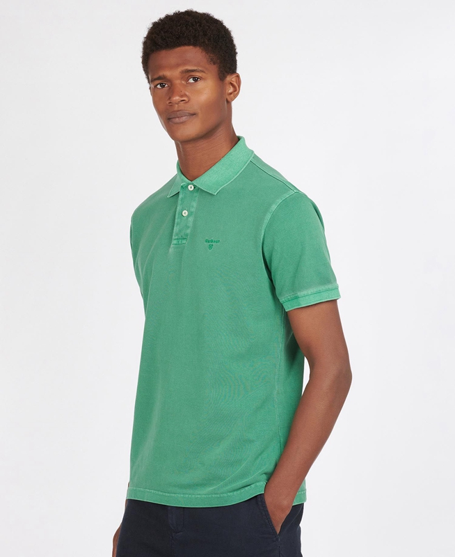 Polo shirts Barbour Washed Sports Hombre Verde | 104359-MSG