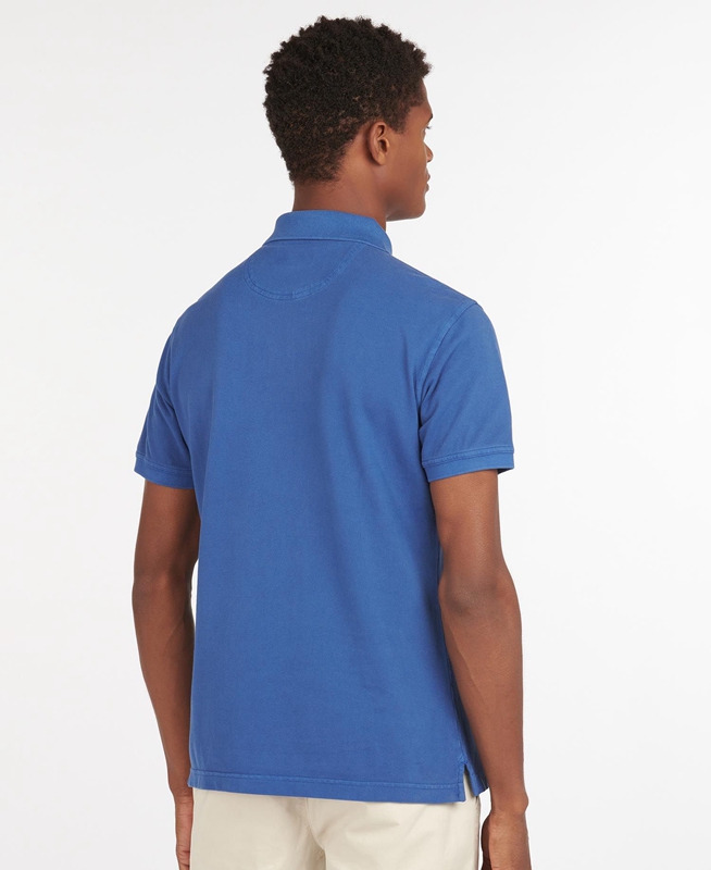 Polo shirts Barbour Washed Sports Hombre Azules | 607214-QSJ