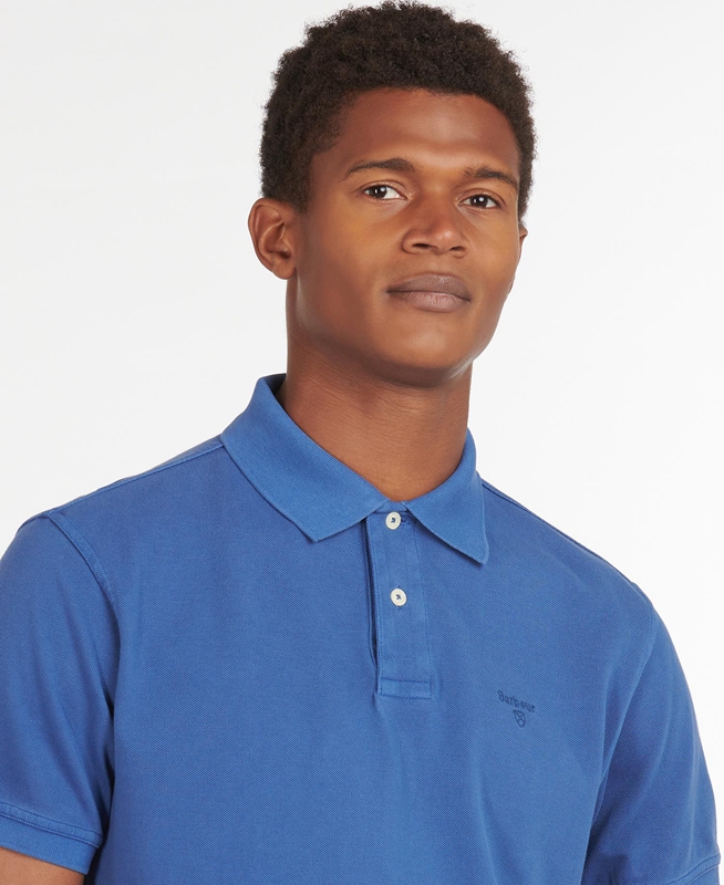 Polo shirts Barbour Washed Sports Hombre Azules | 607214-QSJ