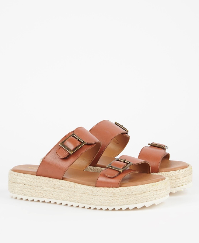 Sandalias Barbour Amelda Mujer Marrones | 156793-SVU