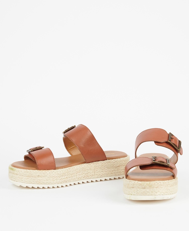 Sandalias Barbour Amelda Mujer Marrones | 156793-SVU