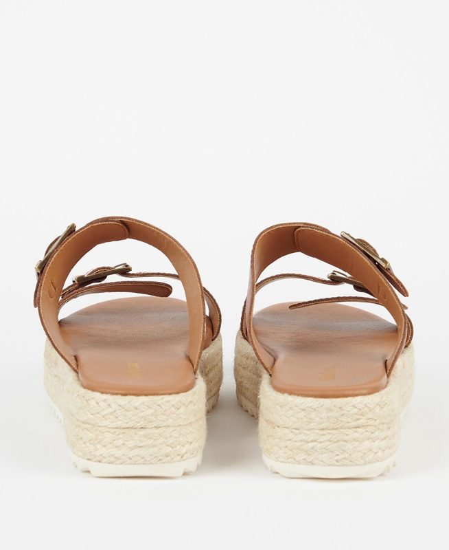 Sandalias Barbour Amelda Mujer Marrones | 156793-SVU