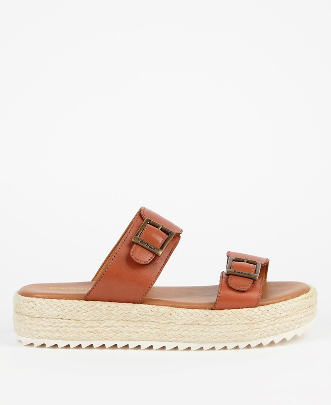 Sandalias Barbour Amelda Mujer Marrones | 156793-SVU