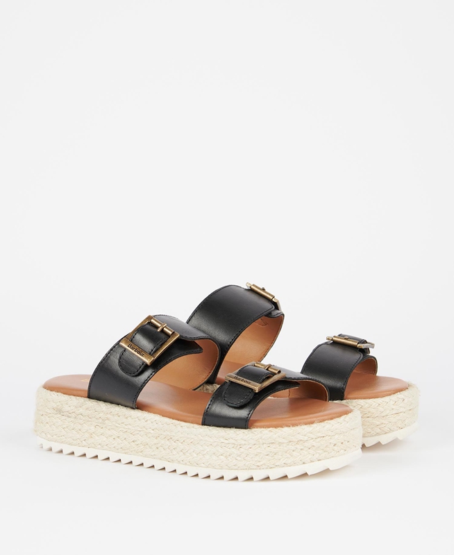 Sandalias Barbour Amelda Mujer Negras | 079436-FRQ