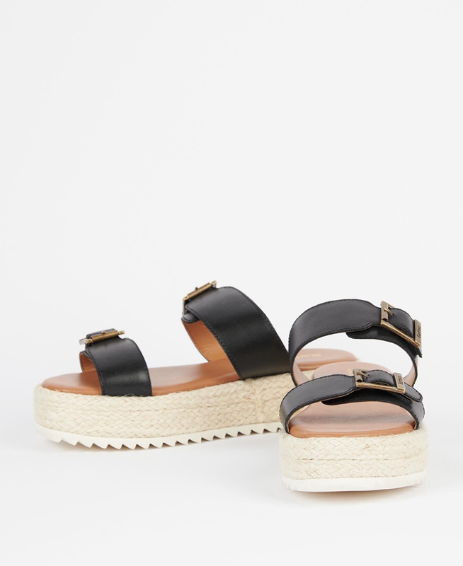 Sandalias Barbour Amelda Mujer Negras | 079436-FRQ