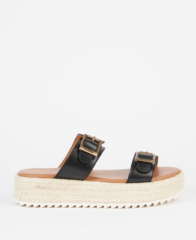 Sandalias Barbour Amelda Mujer Negras | 079436-FRQ