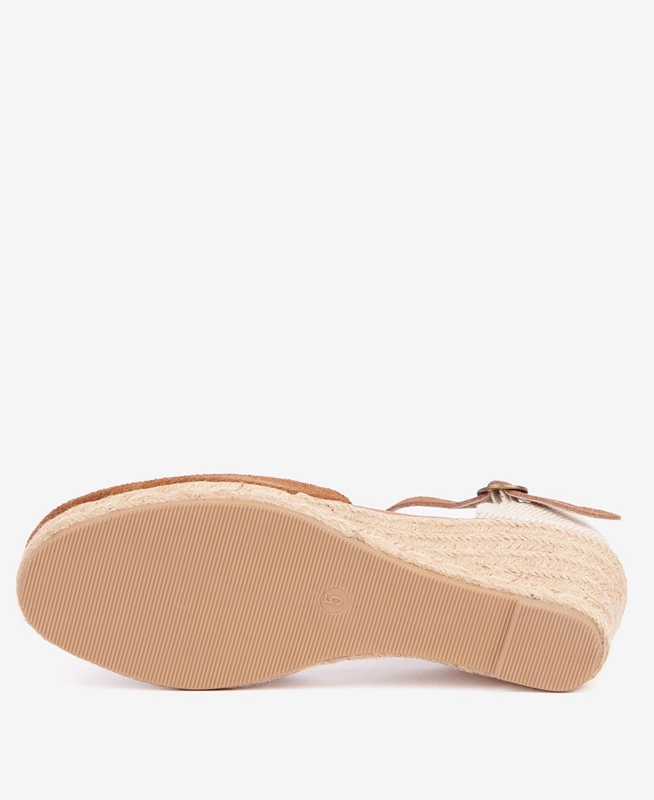 Sandalias Barbour Heidi Wedge Mujer Marrones | 273980-ITS