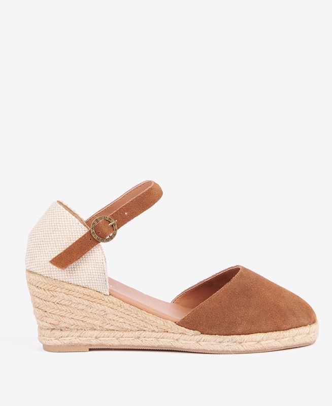Sandalias Barbour Heidi Wedge Mujer Marrones | 273980-ITS