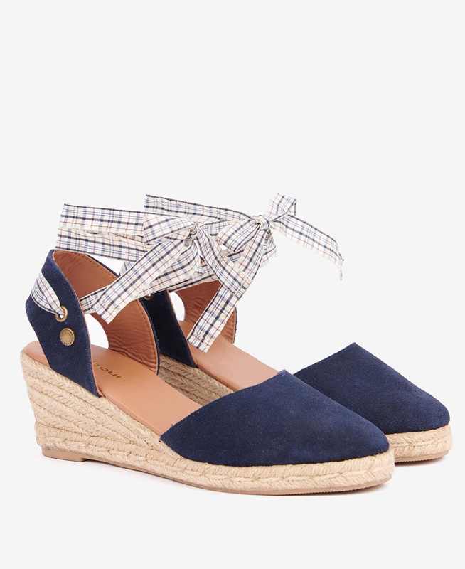 Sandalias Barbour Whitney Wedge Mujer Azules | 541960-XPZ