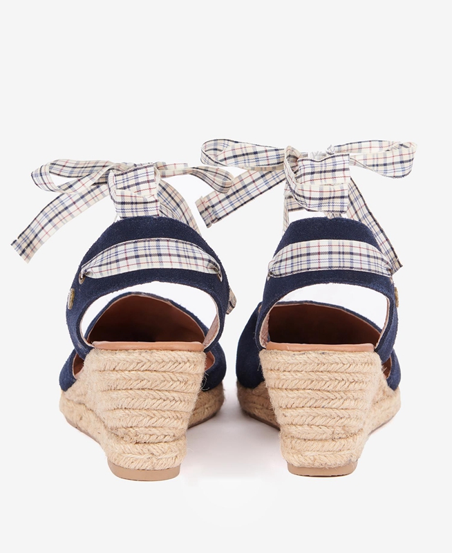 Sandalias Barbour Whitney Wedge Mujer Azules | 541960-XPZ