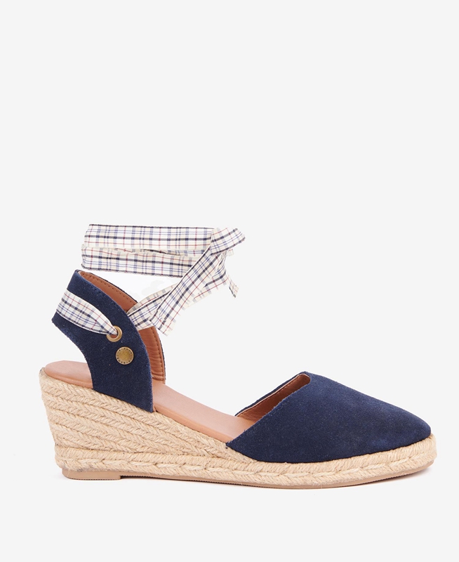 Sandalias Barbour Whitney Wedge Mujer Azules | 541960-XPZ
