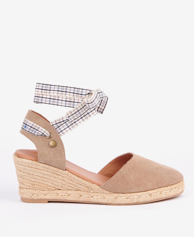 Sandalias Barbour Whitney Wedge Mujer Marrones | 217806-KCE