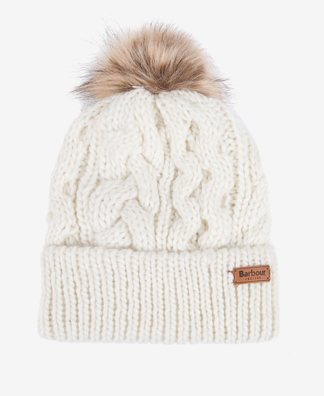 Sombreros Barbour Beanie Penshaw Cable Mujer Blancas | 798634-BOR