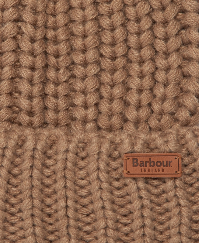 Sombreros Barbour Beanie Saltburn Mujer Beige | 980475-UTY