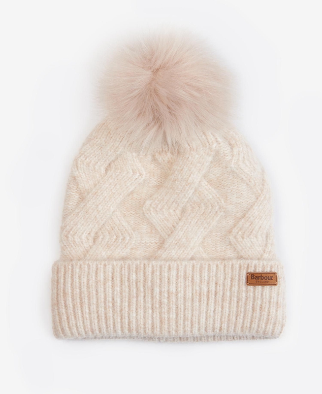 Sombreros Barbour Montrose Beanie Mujer Creme | 028564-UER