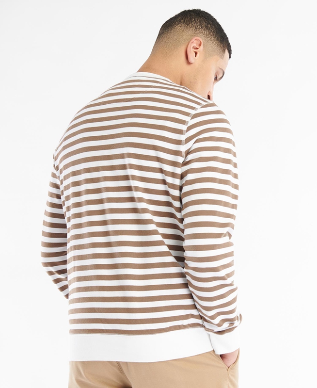 Sudaderas Barbour Durnage Crew Hombre Marrones | 471023-BZT