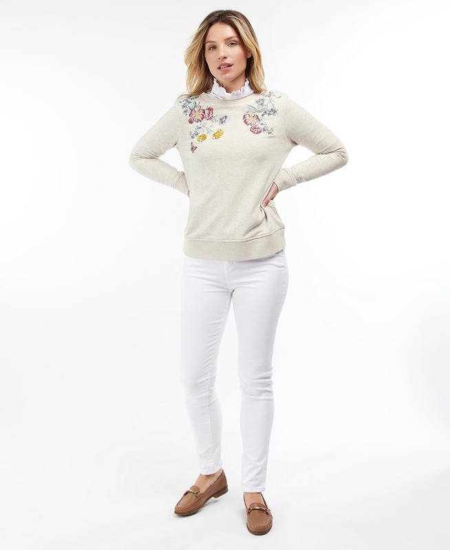 Sudaderas Barbour Esme Mujer Creme | 932576-TGB