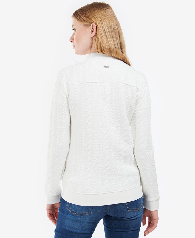 Sudaderas Barbour Kelsey Zip Mujer Blancas | 379412-KGS