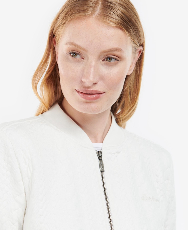 Sudaderas Barbour Kelsey Zip Mujer Blancas | 379412-KGS