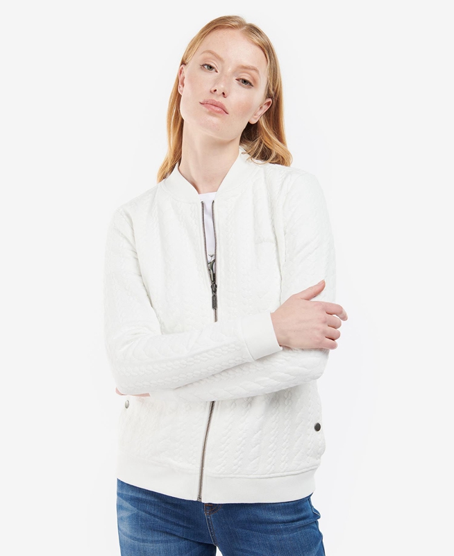 Sudaderas Barbour Kelsey Zip Mujer Blancas | 379412-KGS
