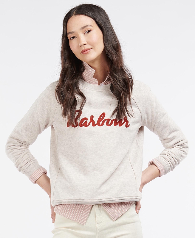 Sudaderas Barbour Otterburn Mujer Beige | 492613-WXR