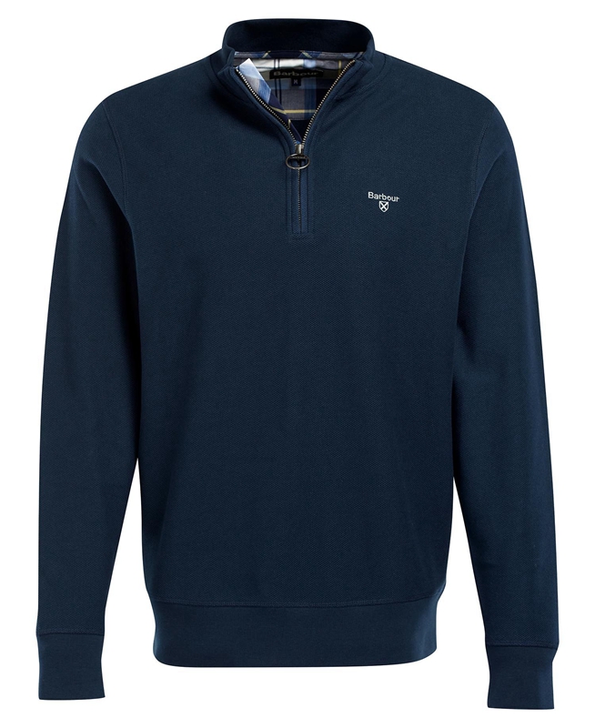 Sudaderas Barbour Rigg Half Zip Hombre Azules | 783209-HUX
