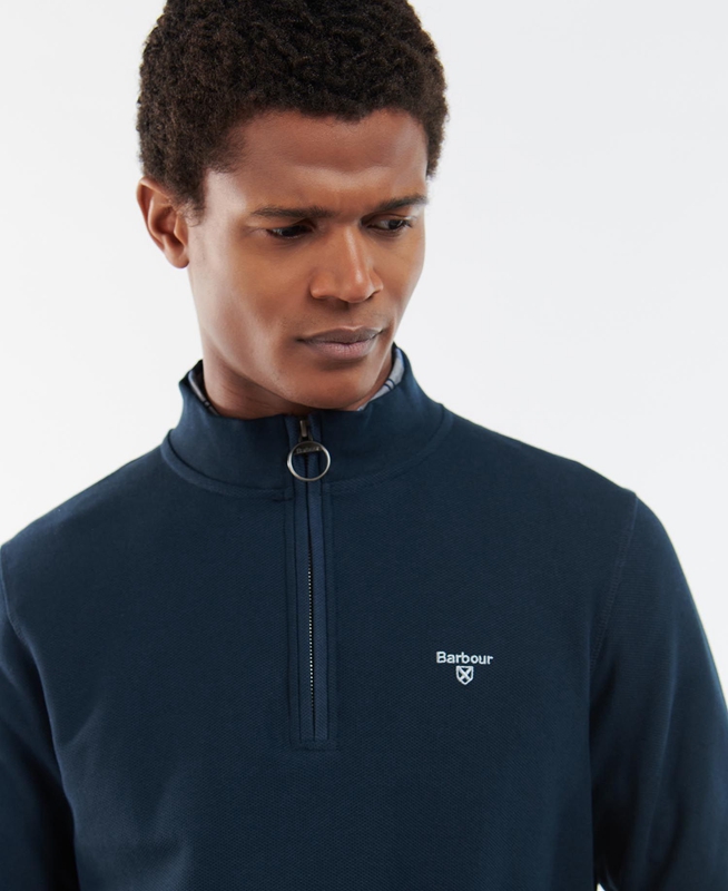 Sudaderas Barbour Rigg Half Zip Hombre Azules | 783209-HUX