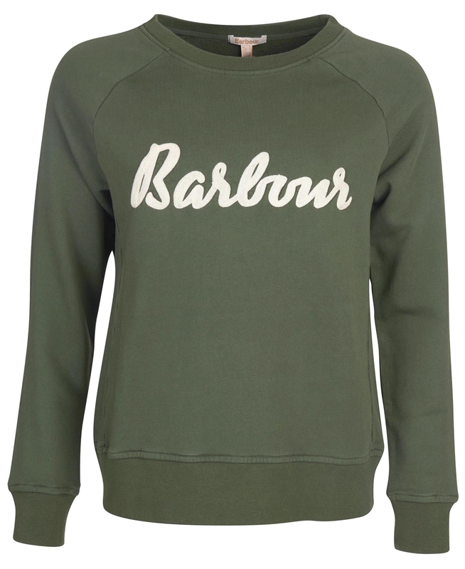 Sudaderas Barbour Sweatshirt Otterburn Mujer Verde Oliva | 290145-XCR