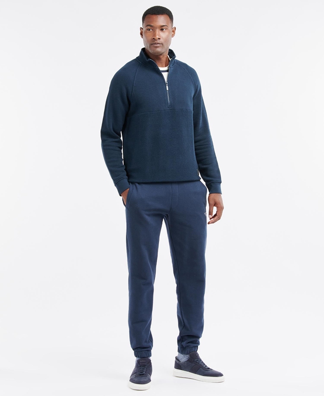 Sudaderas Barbour Wear Half Zip Hombre Azul Marino | 620837-GNY