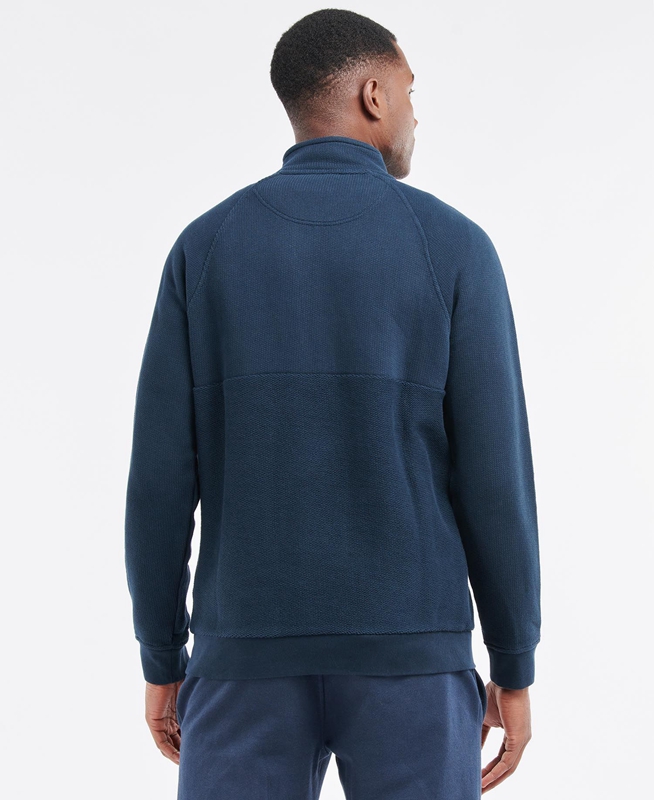 Sudaderas Barbour Wear Half Zip Hombre Azul Marino | 620837-GNY