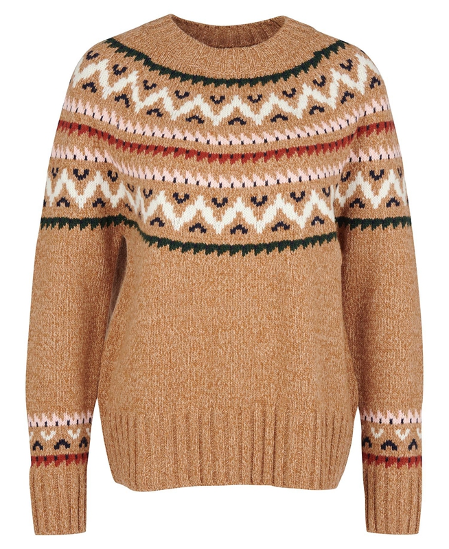 Suéteres Barbour Langford Knit Mujer Beige | 591428-VMW