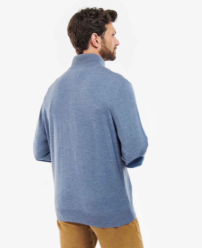 Suéteres Barbour Loyton Merino Half Zip Hombre Beige | 356409-BOM