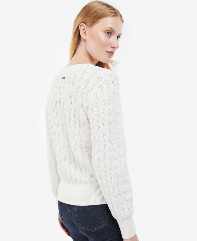 Suéteres Barbour Primrose Knit Mujer Blancas | 287319-OGB